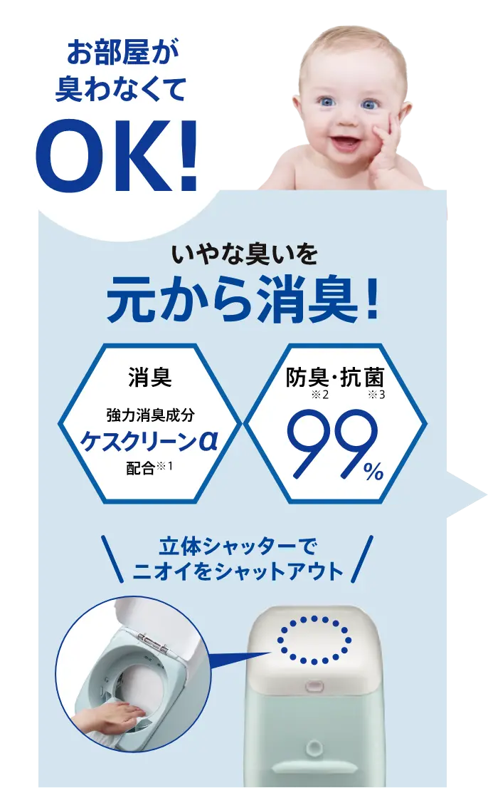 お部屋が臭わなくてOK！