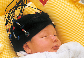 We analyze babies' cerebral function.