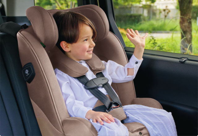 ベルトがちゃんと守ってくれるから、運転も安心。